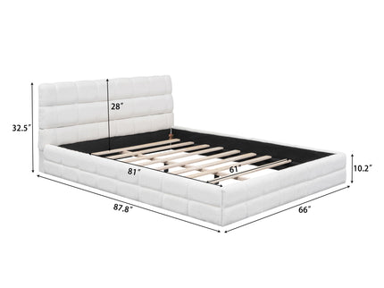 Upholstered Platform Bed With Headboard