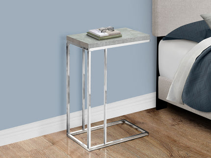 Accent Table, C - Shaped, Tempered Glass, Stylish Design Contemporary & Modern