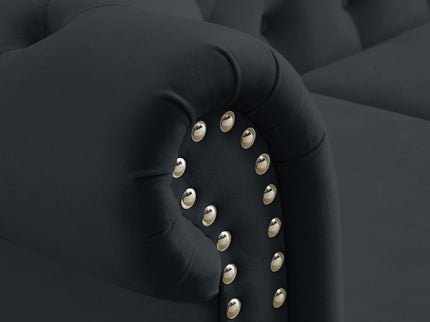 Chesterfield Sofa With Rolled Arms And Nailhead Trim
