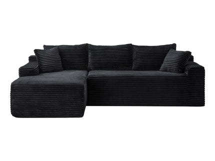 Cloud Modular Sectional Sofa Couch With L-Shape Chaise, Upholstered Couches For Living Room - Black