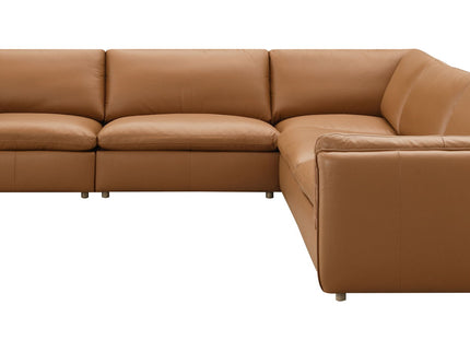 Brighton - Top Grain Modular Sectional - Brown