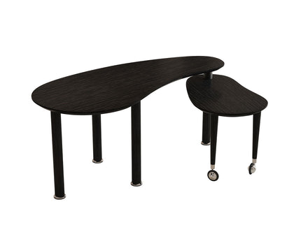 Rotatable Cocktail Table With Solid Legs, 360 Degree Rotating
