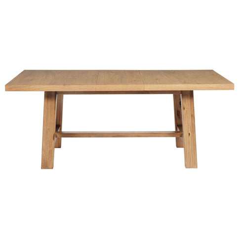 6 Piece Extension Leaf Dining Set With Expandable Table, Spindle Back Chairs And Bench - Natural
