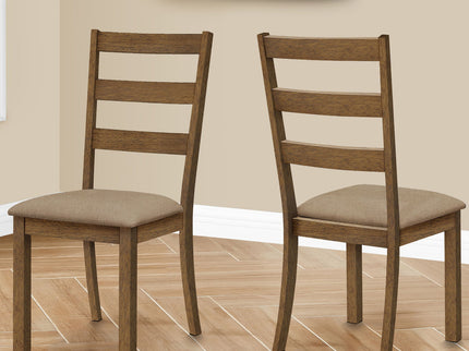 Dining Chair, Side, Upholstered For Dining Room, Transitional (Set of 2) - Beige