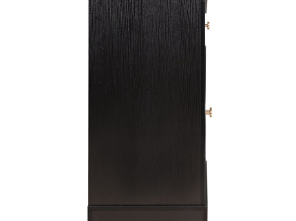 Sideboard Cabinet With 1 Drawer And 2 Arched Doors With Adjustable Shelves For Entryway - Black