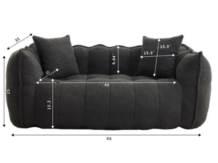 Cozy Beanbag Chair With High Resilience Foam Core For 2