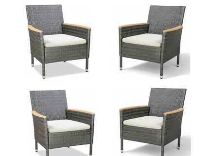 4 Piece All-Weather Patio Dining Chair Set