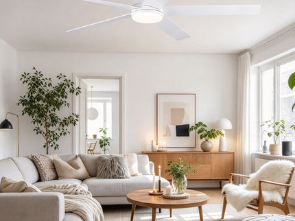 Flush Mount Ceiling Fan With Light