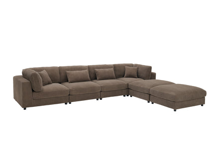 Upholstered Modular Sectional & Custom Configuration And Toss Pillows
