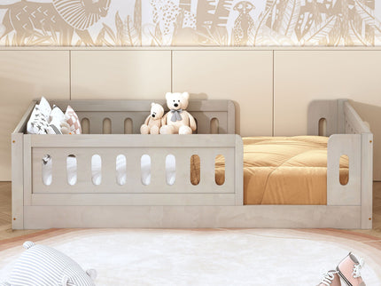 Platform Bed With Guardrail