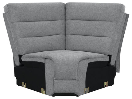 Aaron - 3 Piece Upholstered Sectional - Smoke