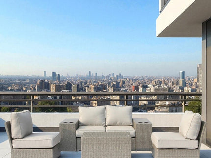 Stylish Modular Wicker Patio Seating Group