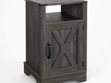 Farmhouse Nightstand, Charging Station & Storage