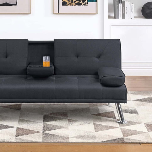 Adjustable Sofa With Fold Down Table And Cup Holders