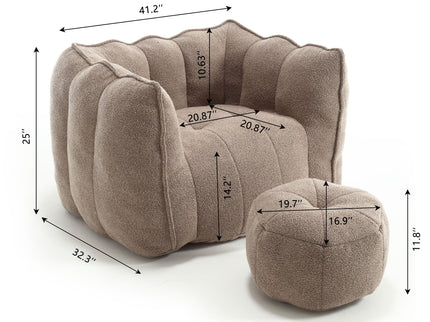 Soft Bean Bag Chair With High Resilient Foam