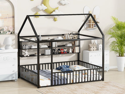 House Frame With Fence And Shelves