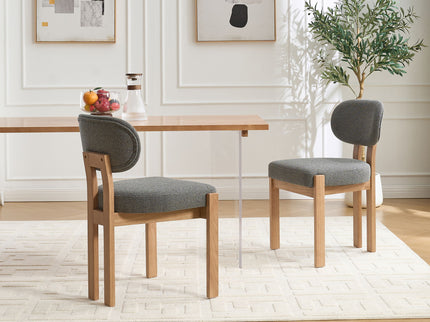 Dining Chairs With Ergonomic Backrest And Adjustable Feet (Set of 2)