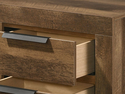 Morales - Rustic Nightstand - Oak