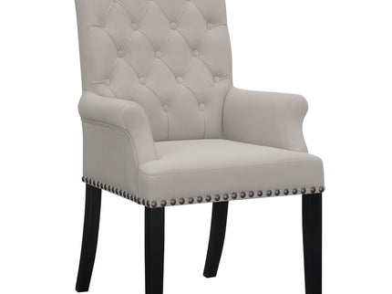 Norwich - Dining Arm Chair With Button Tufting And Rolled Top