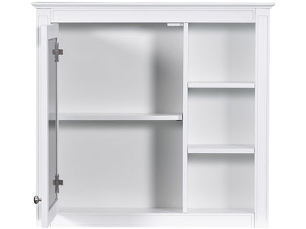 Bathroom Vanity With Medicine Cabinet, Royal Mirror Cabinet, Modern Bathroom Storage Cabinet With 2 Soft Closing Doors And 4 Drawers