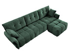Dark Green / 2 Pc. 3 Seater Sectional, Ottoman