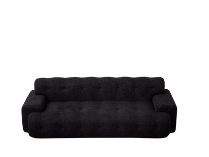 Cloud Series Minimalist Button Tufted Square Arm 3 Seater Sofa