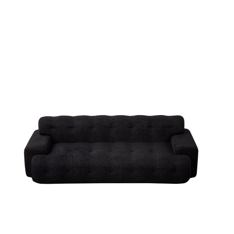 Cloud Series Minimalist Button Tufted Square Arm 3 Seater Sofa