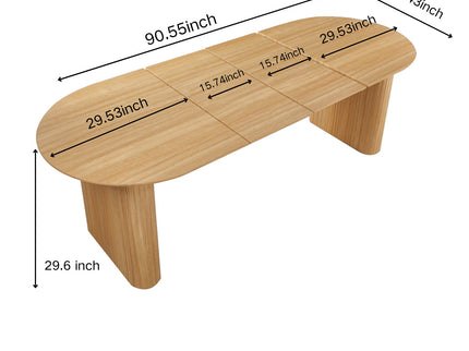 Extensible Dining Table, Suitable For 4 - 6 People - Oak