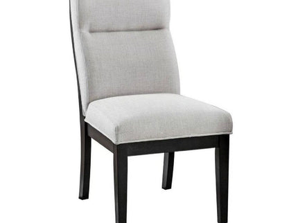 2 Tone Chairs With Tapered Legs (Set of 2) - Beige / Black / Black