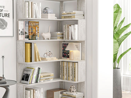 L-Shaped Corner Bookshelf