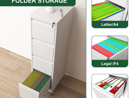 Drawer Metal Locking Vertical File Cabinet With Wheels Heavy Duty Lockable Storage