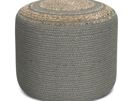 Serena - Handcrafted Round Braided Pouf