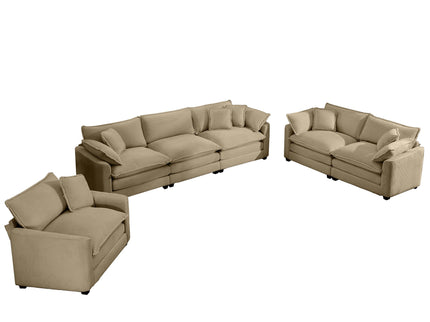 Elegant Oversized Sectional Sofa Set With Deep Seats And Flexible Layout