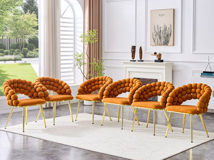 Puffy Bubble, Ball Chain Chairs For Dining Room (Set of 2)