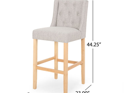 Vienna - Contemporary Fabric Tufted & Wingback Counter Stools (Set of 2)
