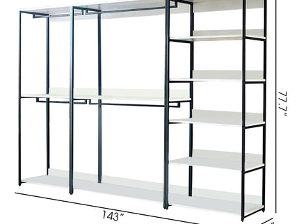Fiona - Freestanding 3 Tower System Walk-In Closet With 7 Shelf - White