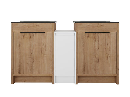 Freestanding Bathroom Vanity With Sink, Storage Cabinets, Soft Closing Doors