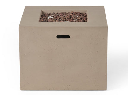 Outdoor Patio Square Gas Burning Concrete Fire Pit 40, 000 Btu