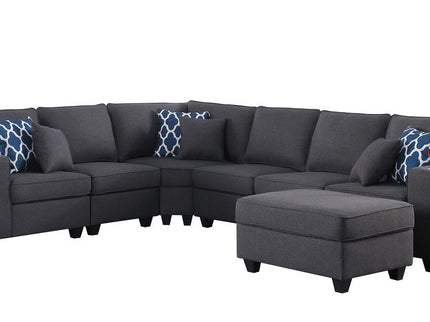 Cooper - Comfort Sectional Sofa With Ottomans And Cupholder
