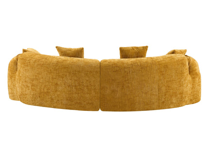 Curved Compressed Sofa, Nordic-Style Design For Living Room