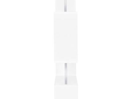 5 Tier Geometric Bookcase - White