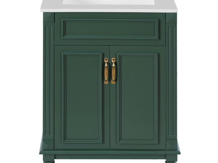 Bathroom Vanity With Top Sink, Cabinet With 2 Soft Closing Doors