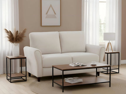 Patricia - Curved Arm Loveseat Sofa