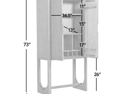 Nolan - Bar Cabinet With Wine Storage - Brown