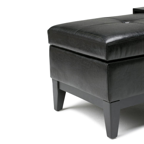 Oregon - Contemporary Storage Ottoman Bench With Tray