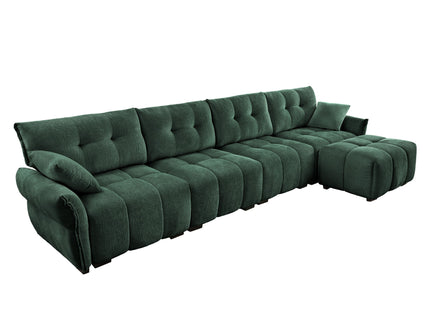 Sofa Set With Ottoman And Pillows, Textured, High Resilience Cushions
