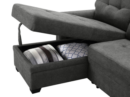 Ashlyn - Reversible Sleeper Sectional Sofa With Storage Chaise, USB Charging Ports And Pocket