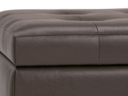 Cosmopolitan - Storage Ottoman - Chocolate Brown