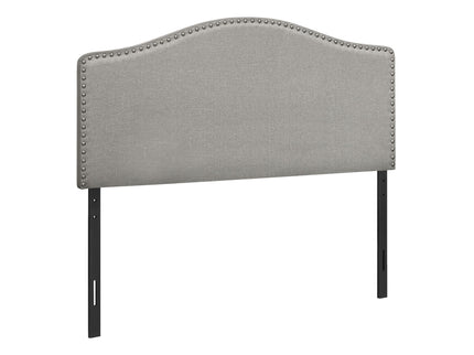Full Size, Bed Headboard Only Upholstered, Transitional - Gray