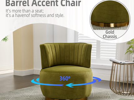 360 Degree Swivel Cuddle Barrel Accent Sofa Chair